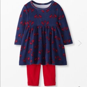NWOT Hanna Andersson Baby Holiday Dress & Legging Set In Organic Cotton